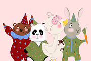 Cute Animal Clipart Collection, an Animal Illustration by Oleksandra Illustrates (Thumbnail 1 of 13)