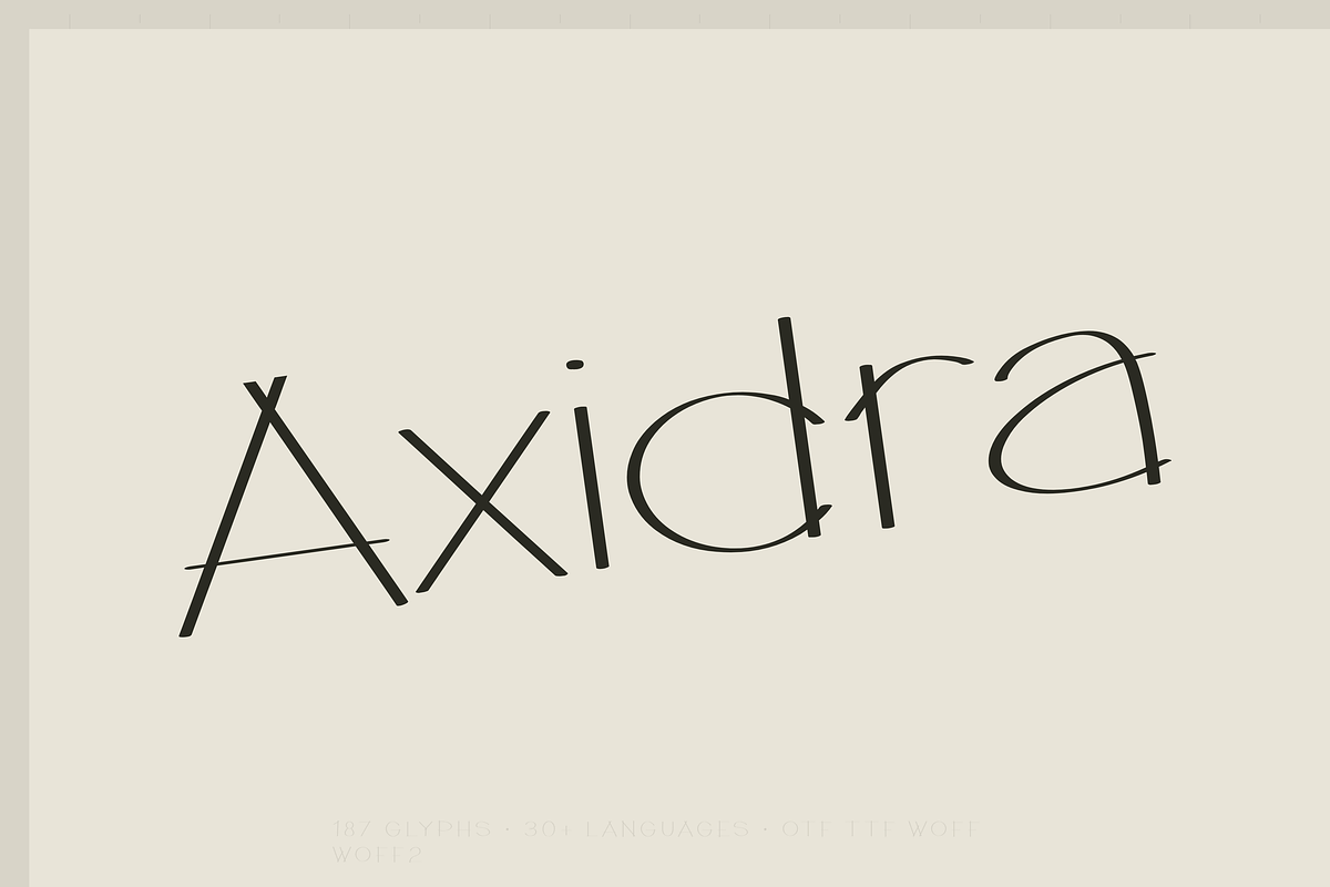 Axidra — Geometric Display Font, a Handwritten Font by Lettra Studio (Photo 15 of 15)