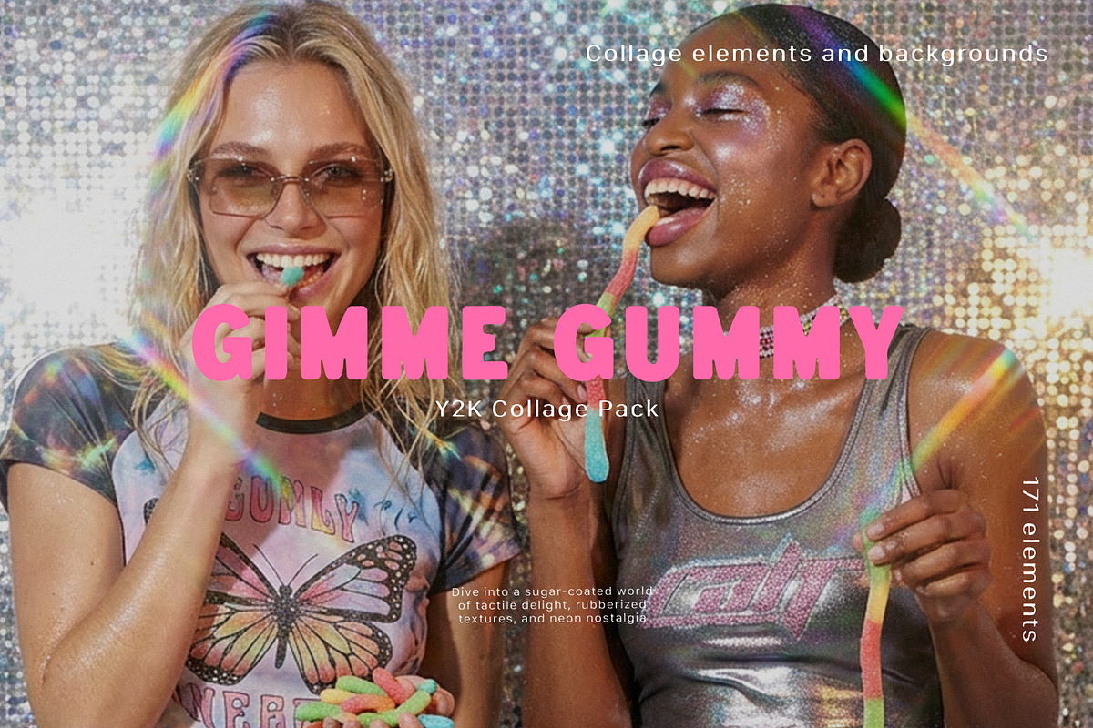 Gimme Gummy: Y2K Collage Pack, an Object Graphic by divanovskaya_nv (Photo 16 of 17)