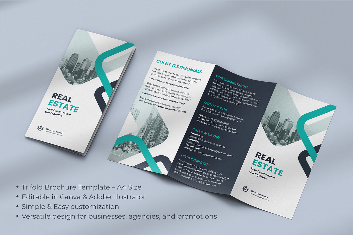 All Purpose Trifold Brochure 05, a Brochure Template by WheelieMonkey (Photo 4 of 4)