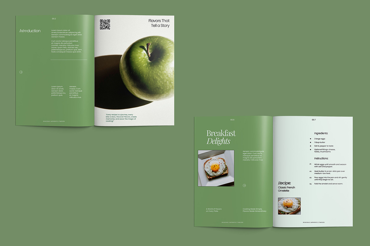 Food Recipe Book Template, a Brochure Template by fakhroo (Photo 5 of 9)