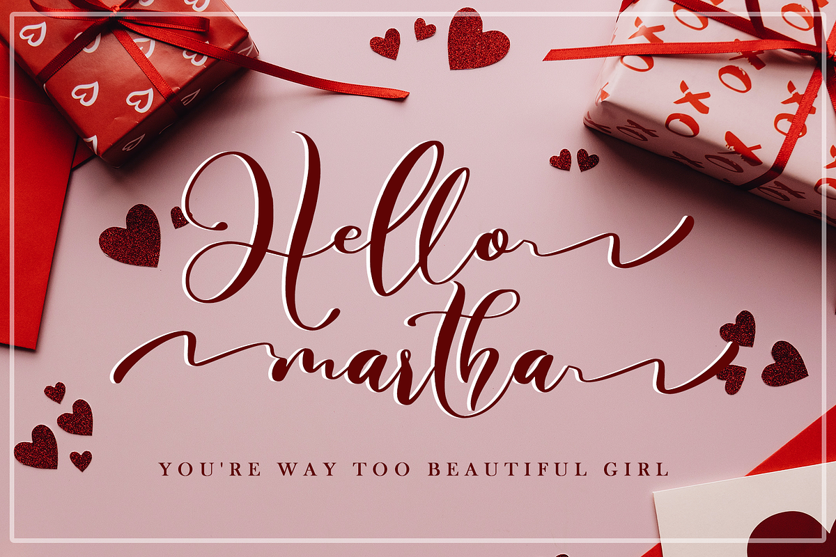 Hello Martha // Elegant Script Font, a Script Font by Aldedesign (Photo 1 of 12)