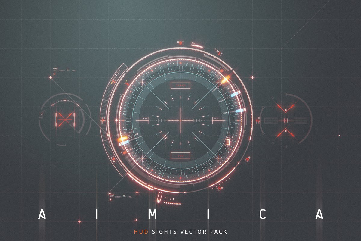 HUD BUNDLE - interface elements, a Technology Illustration by TITO (Photo 5 of 13)