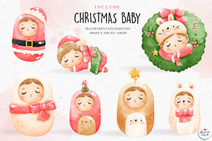 Baby Christmas Clipart