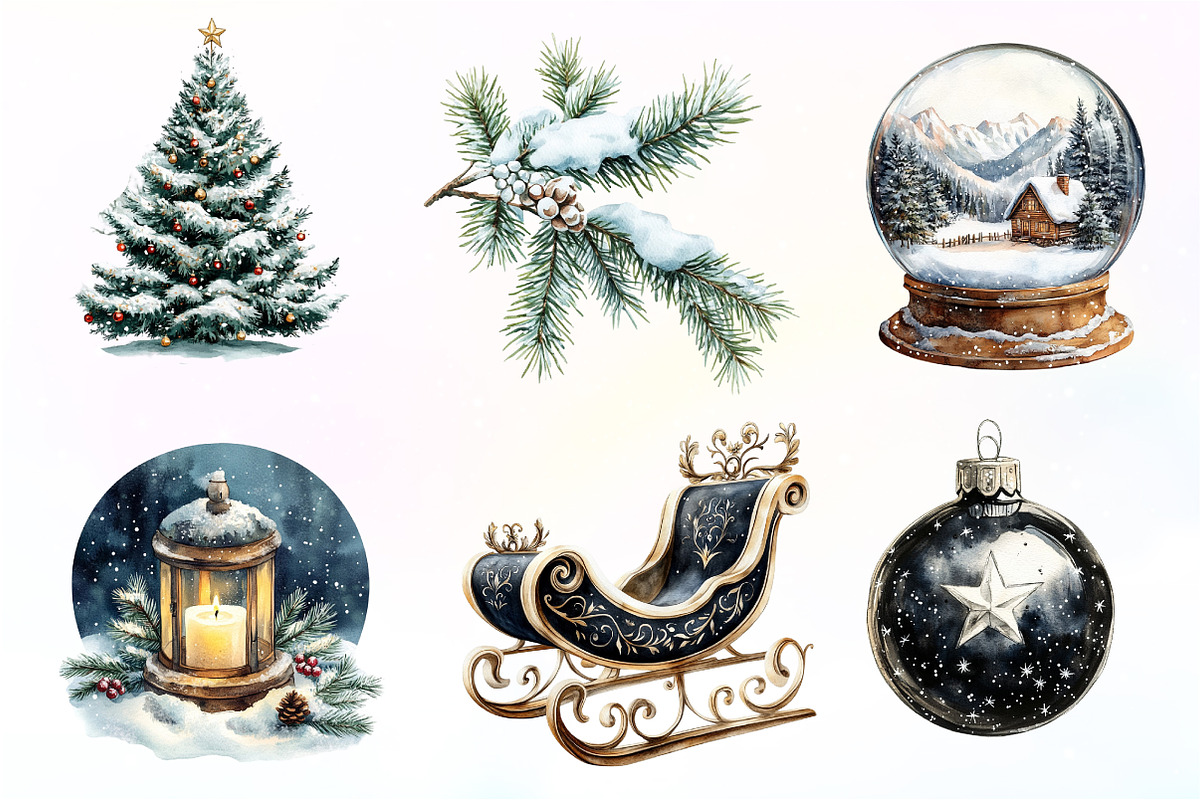Black and White Holidays Clipart, an Illustration by Dream Creation (Photo 4 of 7)