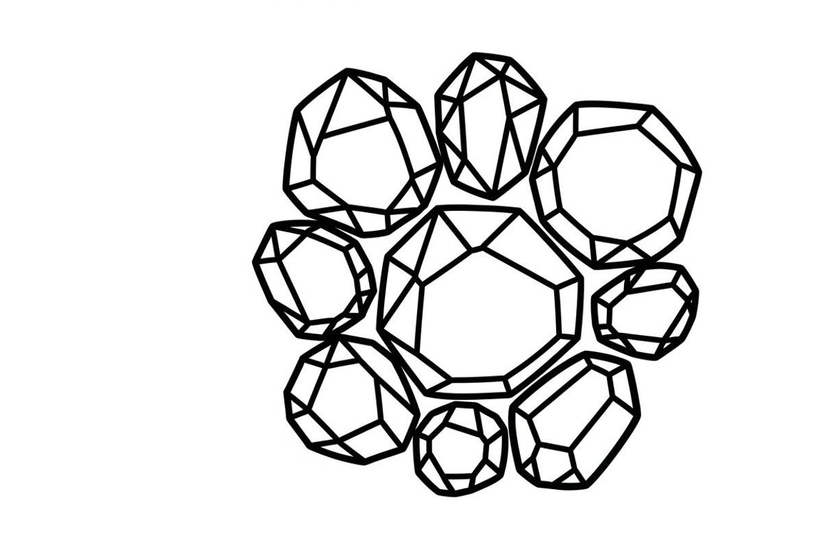 crystal and gemstone coloring pages, an Illustration by Amazin_art (Photo 12 of 25)