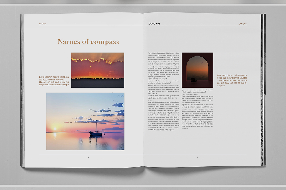 Gold Magazine Brochure Template, a Magazine Template by Boris Cupac (Photo 2 of 7)