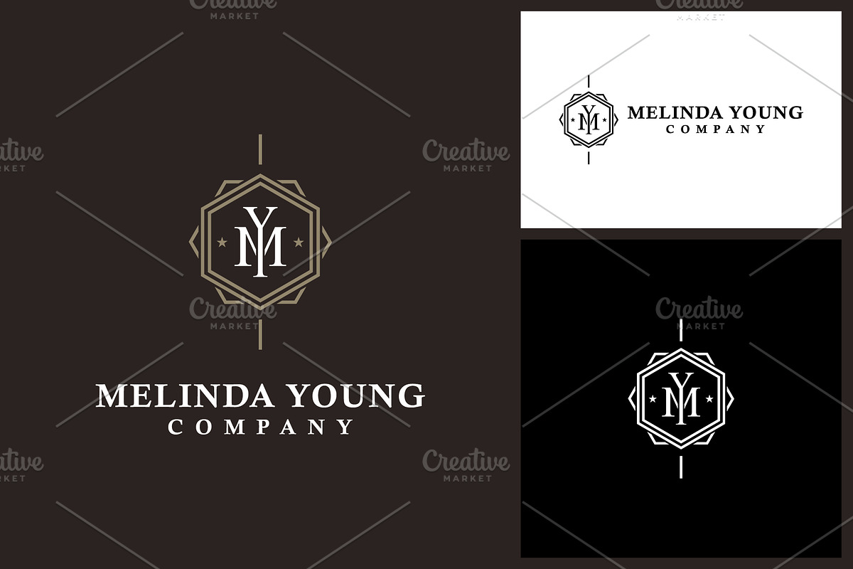 M Y Hexagon Logo design, a Branding & Logo Template by Atlantis X Nurman Arbai