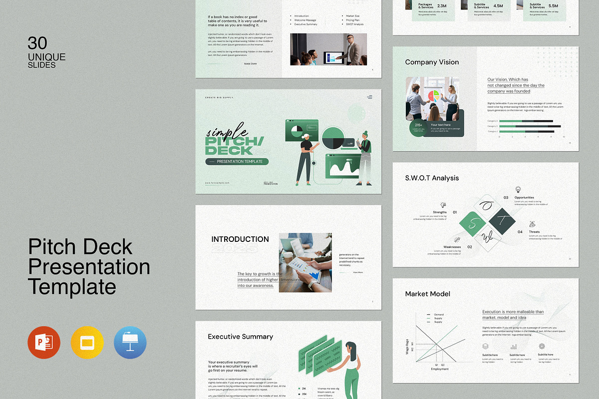 Simple Pitch Deck Presentation, a Presentation Template by evgenystudio (Photo 1 of 8)