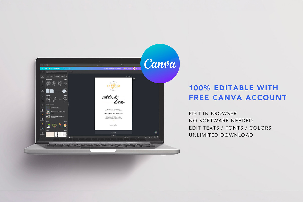 Minimalist Invitation Canva Template, an Invitation Template by microstd (Photo 6 of 6)