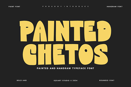 Painted Chetos - Paint Font, a Sans Serif Font by Iqsiart Studio