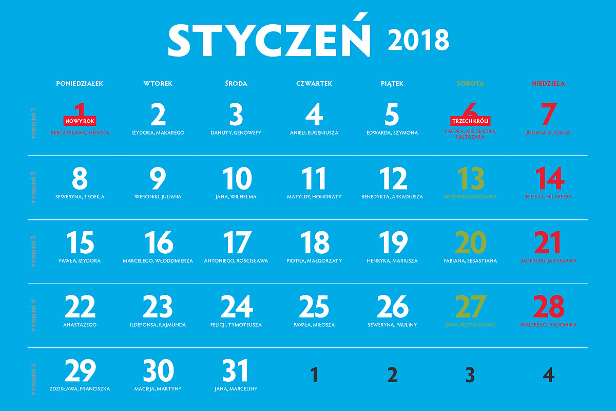 Polish Calendar 2017, a Brochure Template by Feelings (Photo 2 of 5)