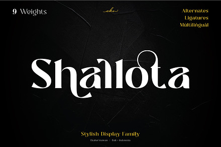 Shallota - Stylish Display Font