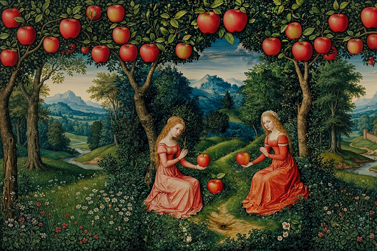 Enchanted Forest Apple Art, a Decorative Illustration by StockVerse Creative (Photo 2 of 4)