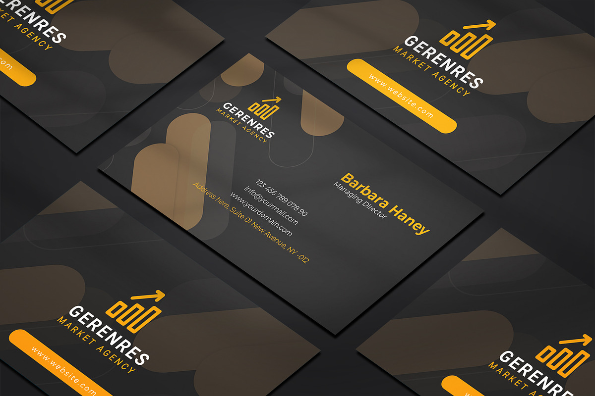 Business card Template & 3 Mock-up, a Business Card Template by Smashing_Studio (Photo 2 of 10)