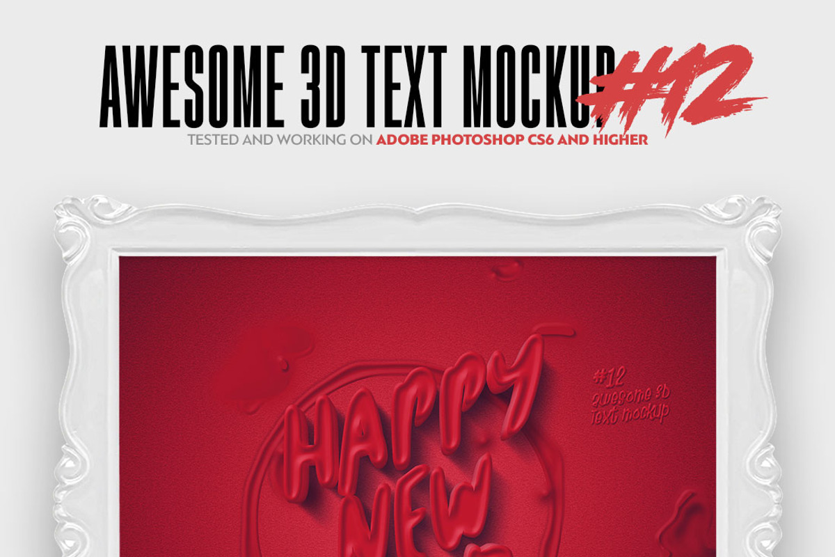 Awesome 3D Text Mockup Bundle, a Mockup by Amorjesu.com (Photo 13 of 21)