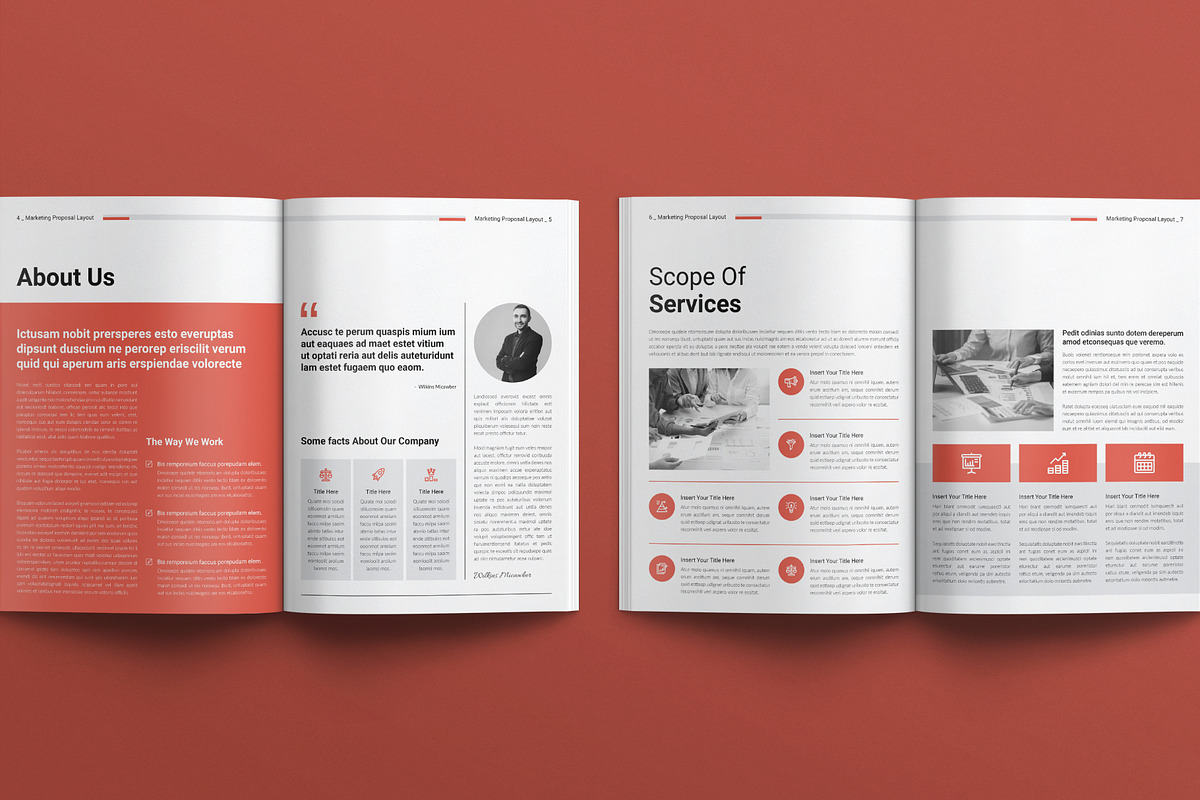 Marketing Proposal Layout Design, a Stationery Template by E-Type (Photo 3 of 8)