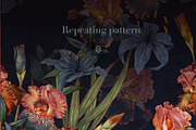 Lilies and Irises, flowers pattern, a Pattern Graphic by Yana Dobrik (Thumbnail 2 of 10)
