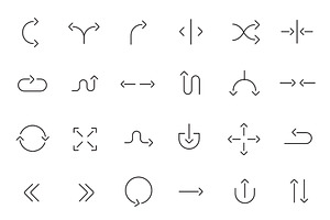 Arrows. 36 Icons. Vector