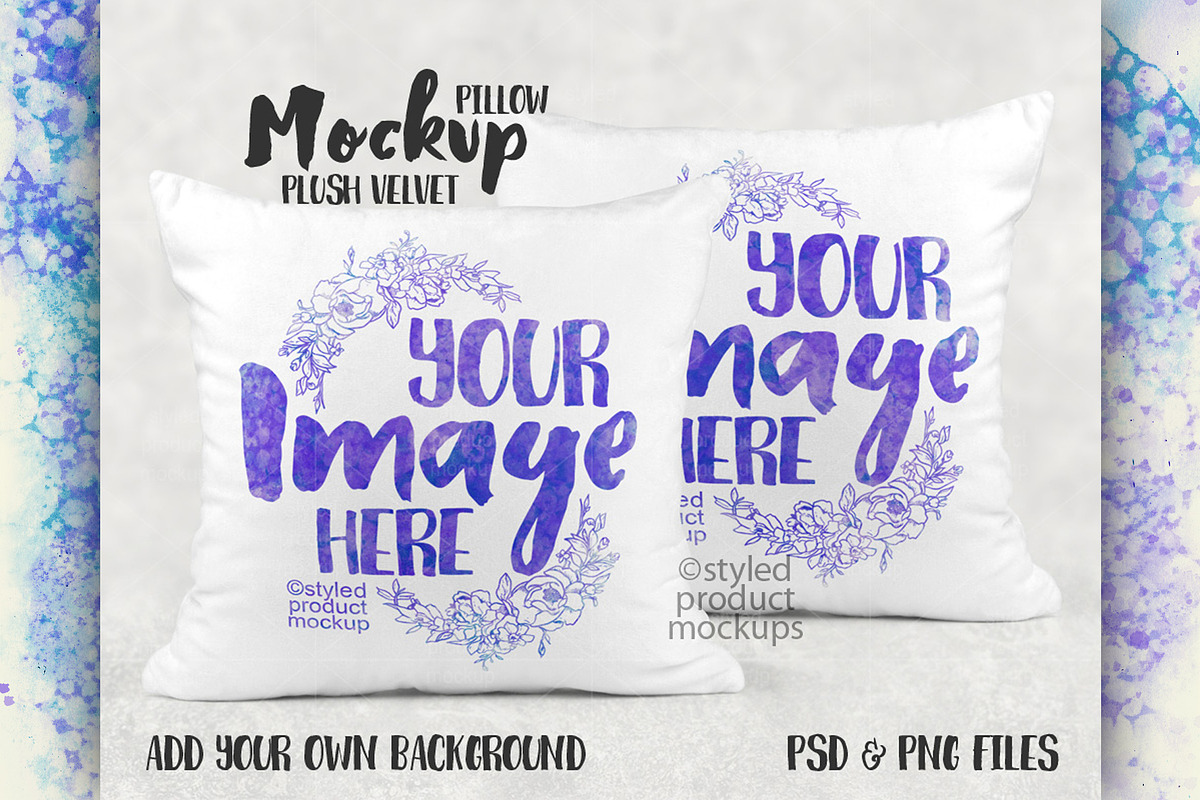 Sublimation plush pillow mockup, a Product Mockup by StyledProductMockups (Photo 1 of 4)