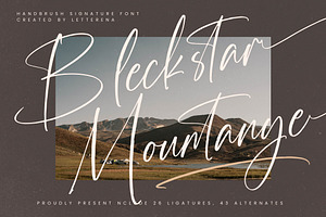 Bleckstar Mountanye Signature Font