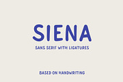 Siena Sans Serif Handwritten Font, a Handwritten Font by Lanastace Studio (Thumbnail 1 of 19)