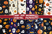 Happy Cute Halloween Seamless Patter, an Illustration by DreamPrint404 (Thumbnail 1 of 4)