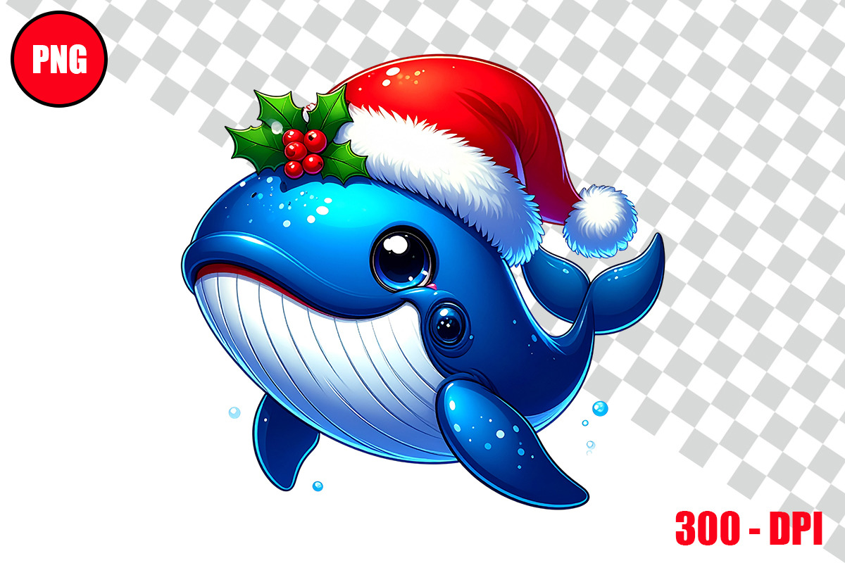 Christmas Whale Clipart Bundle Files, an Animal Illustration by taramija (Photo 6 of 26)