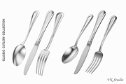 Classic Table Knife, Fork, Spoon, an Object 3D Model by VK Studio (Thumbnail 2 of 10)