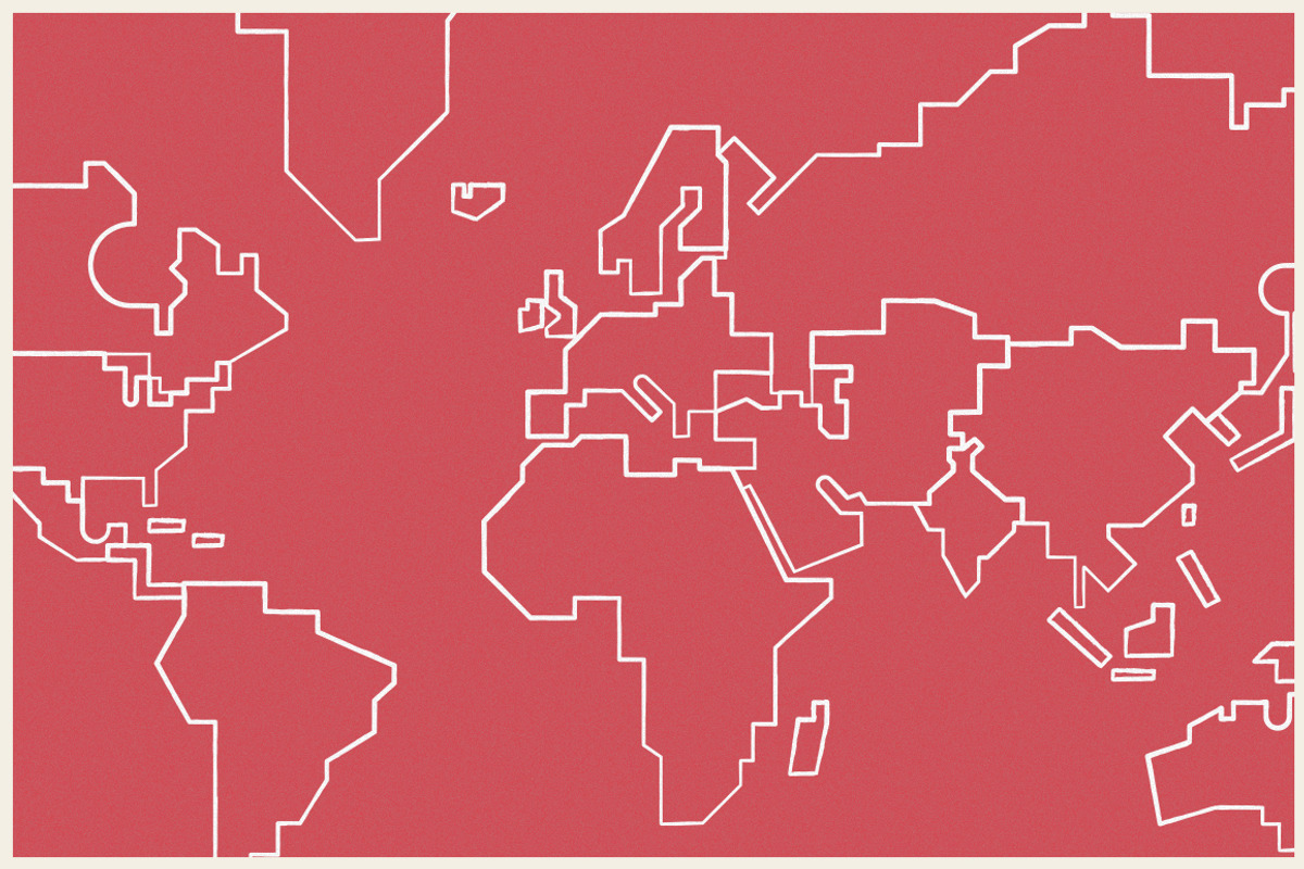 World Map Simple Vector, an Illustration by Skylars Art Supplies (Photo 5 of 7)