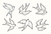 Old School Tattoo Birds, an Animal Illustration by Vecster (Thumbnail 5 of 9)