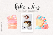 Boho Cakes Watercolor Set, an Illustration by Art Dari Autumn (Thumbnail 2 of 13)