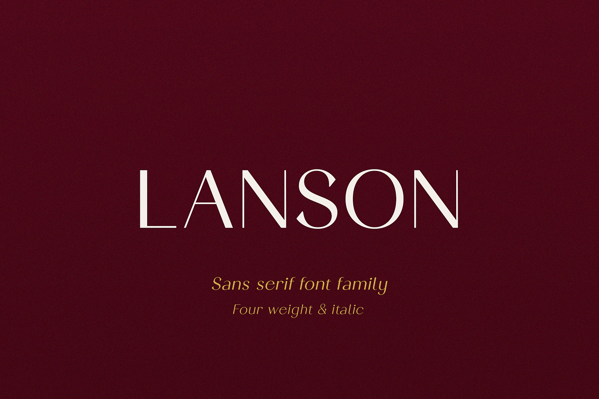 Lanson Font Family, a Sans Serif Font by Larin Type Co. (Photo 1 of 15)