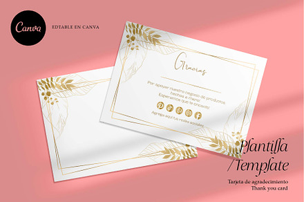 Plantilla tarjeta de agradecimiento, a Card Template by Jelinsgallery Shop