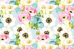 White Flowers Pattern