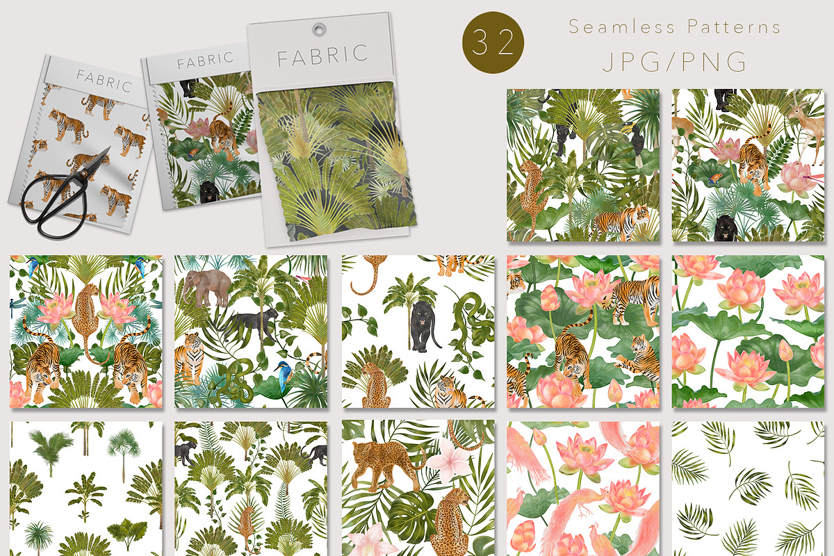 Jungle Book clipart and patterns, an Object Graphic by mila_leev (Photo 4 of 17)