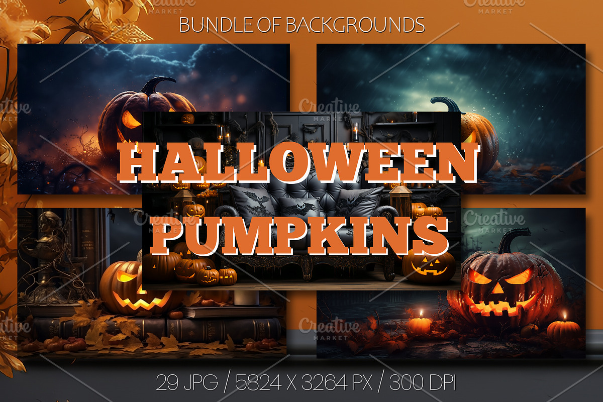 29 Halloween background., a Decorative Illustration by KENO Mascots (Photo 1 of 5)