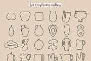 224 POTTERY CLIPART - HAND DRAWN, an Object Illustration by JuDesign (Thumbnail 3 of 25)