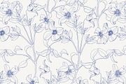 Line Art Vintage Seamless Patterns, a Pattern Graphic by ON_lineart_store (Thumbnail 6 of 10)
