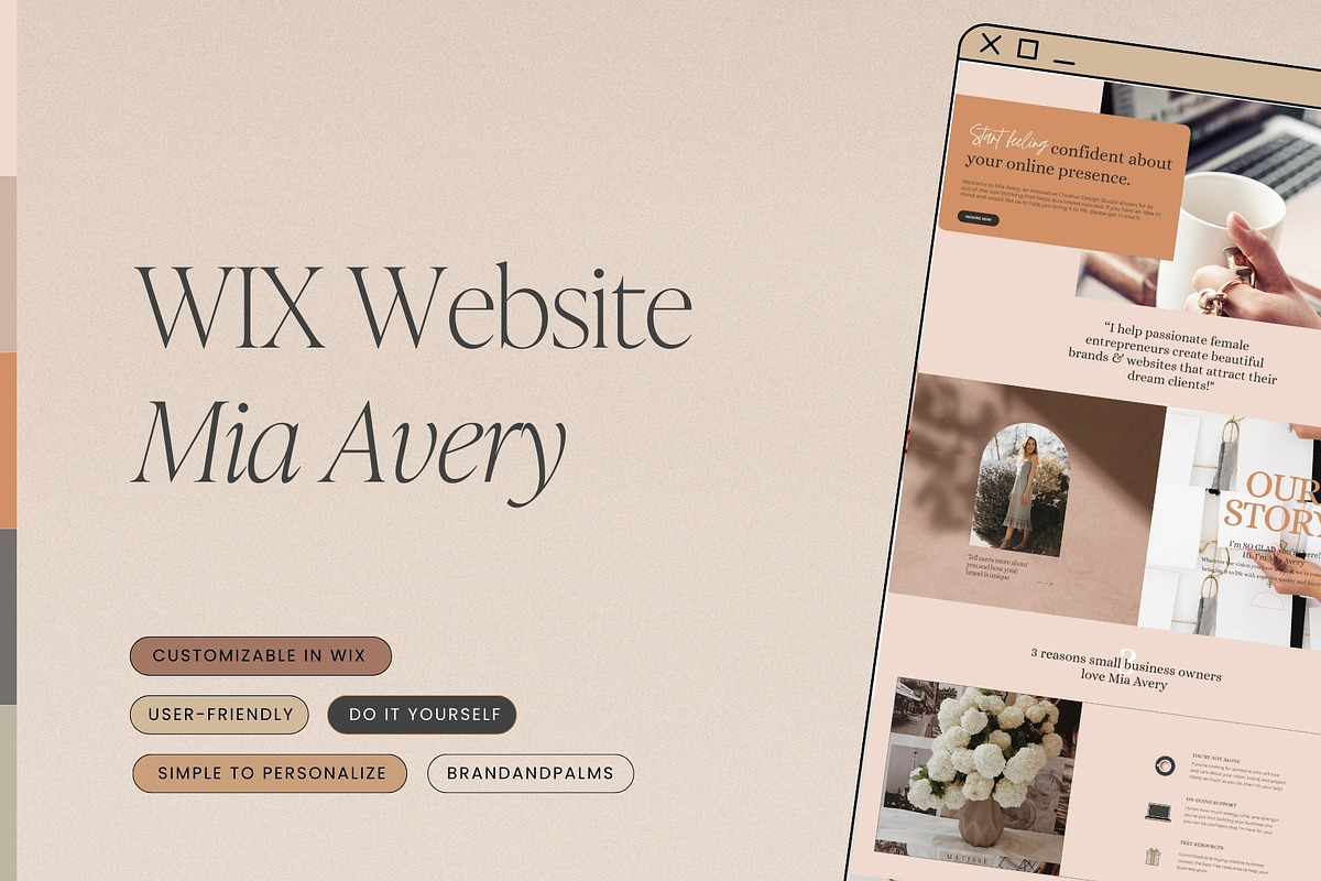 WIX Website Mia Avery, a Wix Template by Brand & Palms (Photo 1 of 8)