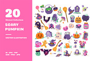 Spooky Cute Halloween Elements, an Object Graphic by Vesvocrea (Thumbnail 1 of 5)
