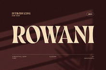 Rowani Elegant Serif Font Typeface