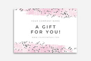 Pink Gift Card Template, a Card Template by DesignStudioTeti (Thumbnail 2 of 6)