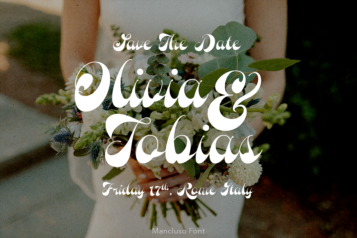 Mancluso Retro Script, a Script Font by TypeClassHeroes (Photo 10 of 15)