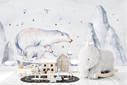 Arctic cute animals.  Watercolor set, an Animal Illustration by Peace ART (Thumbnail 18 of 22)