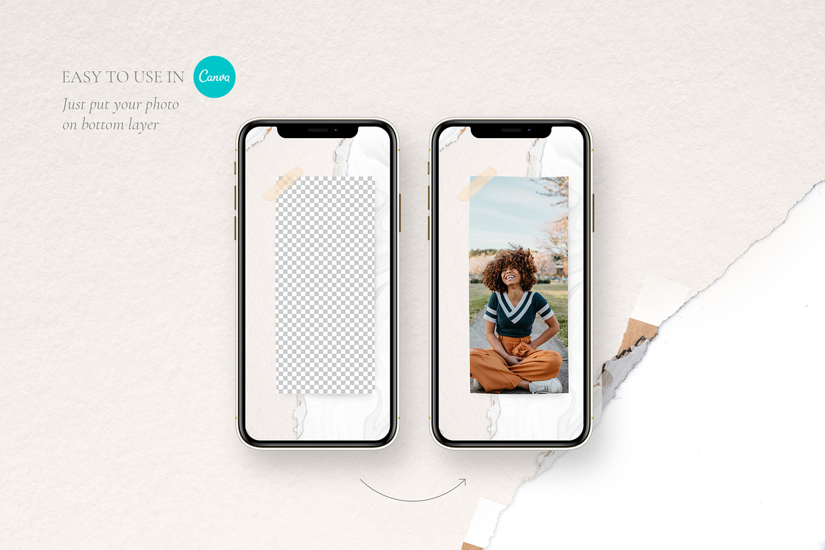 Ripped Paper 24 Instagram, a Social Media Template by Stories Collective (Photo 5 of 6)