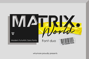 Matrix World Font Duo Sans Script, a Script Font by WhymoreArt