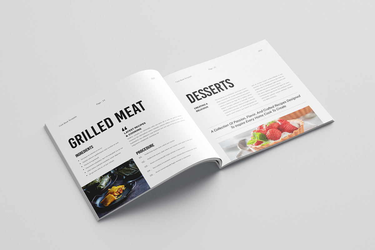 Cookbook Template | Square, a Brochure Template by Spark_Creative (Photo 9 of 13)
