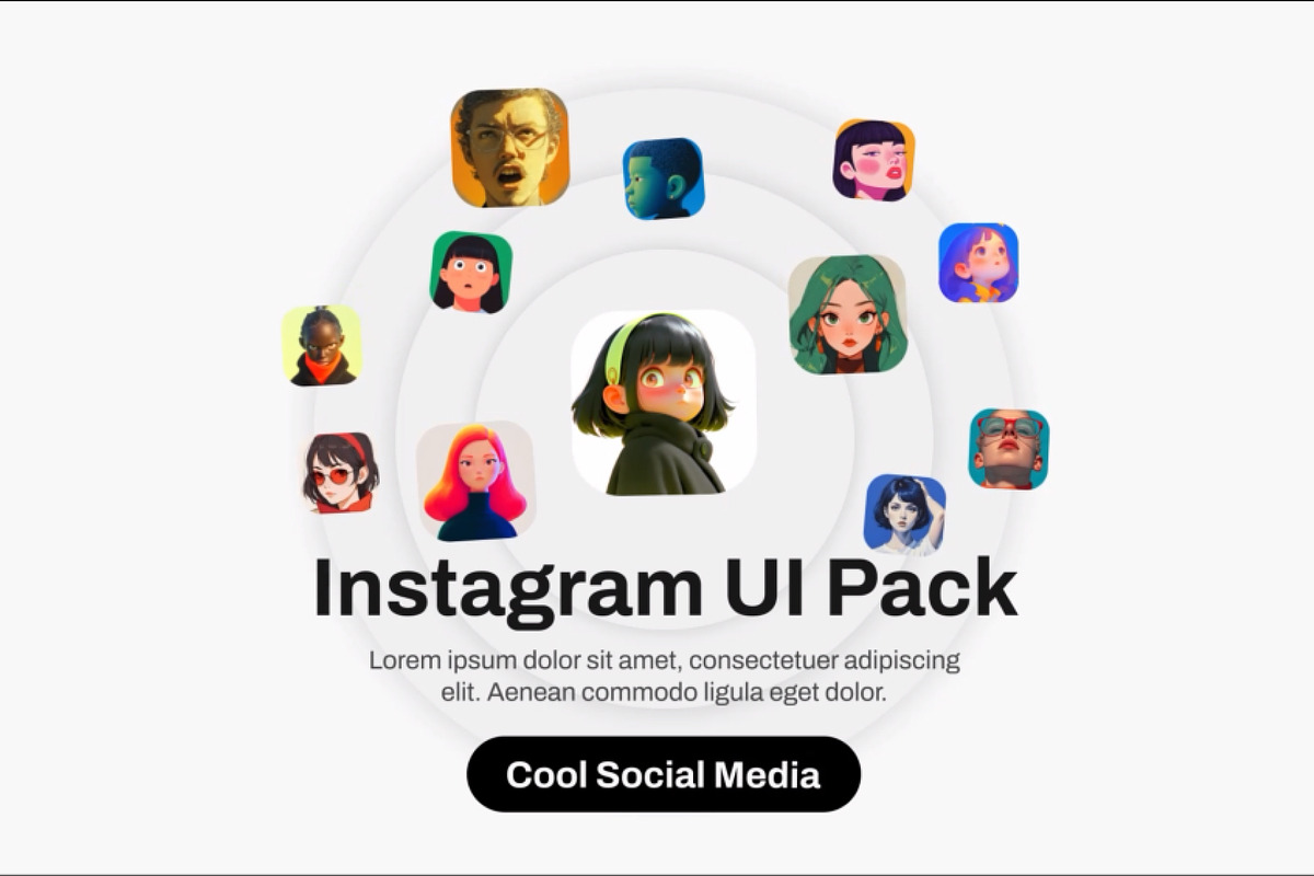 Instagram UI Pack After Effect, a Social Media Template by Loin Studio (Photo 3 of 3)