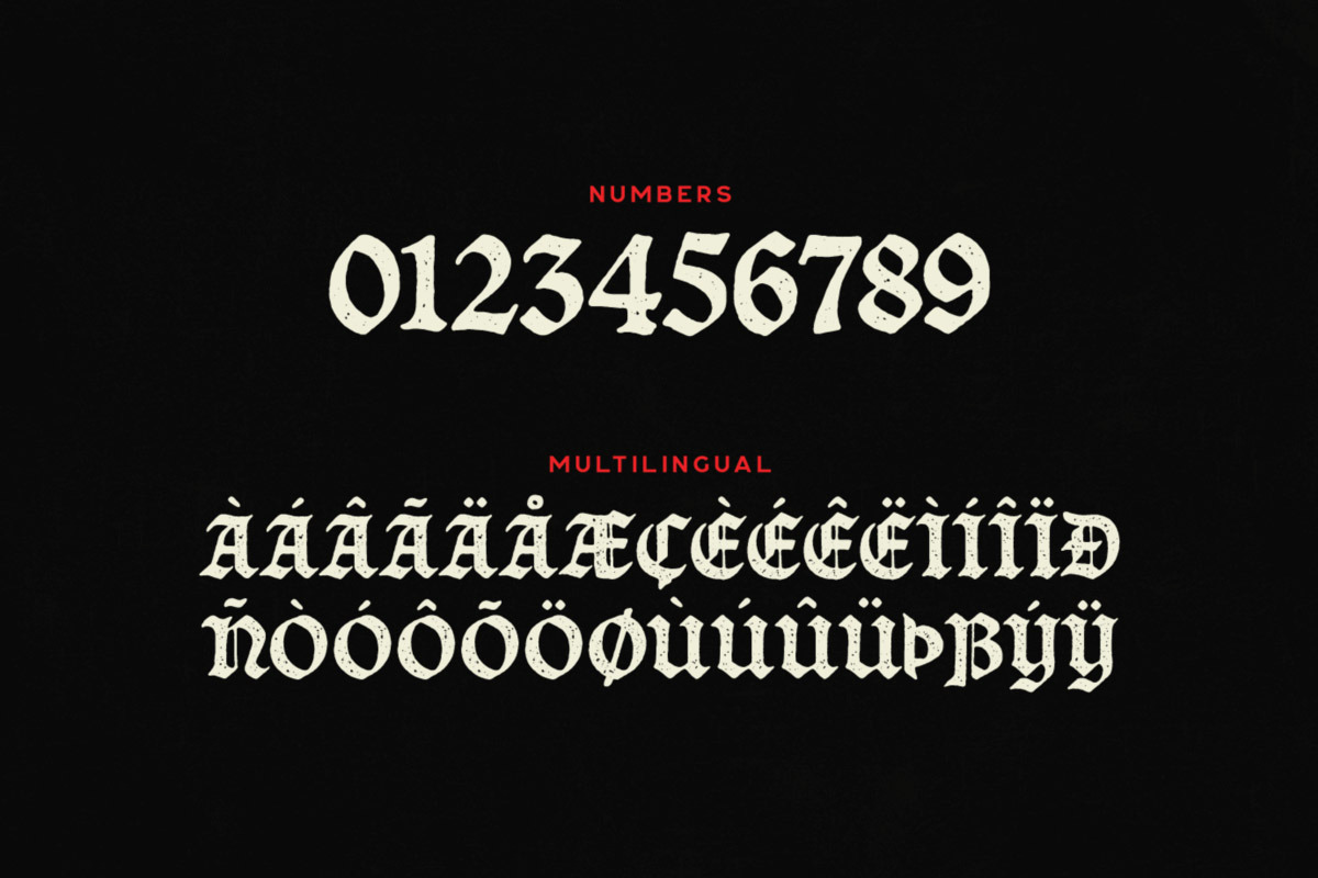 Vagabond Typeface, a Blackletter Font by Tugcu Design Co. (Photo 4 of 4)